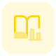 Books on commerce and accounting and chart icon