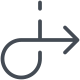 Flecha rizada icon