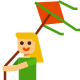 Kid Flying Kite icon