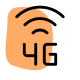 Fourth generation network and internet connectivity logotype icon