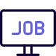 Looking for new opportunities and job through online portal icon