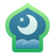 Leichter Regen Nacht icon