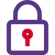 Security unlocking and locking padloch logotype layout icon