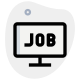 Looking for new opportunities and job through online portal icon