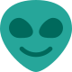 Alien head emoji used in instant messenger chat icon