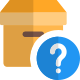 Delivery Box with unknown shipping address on online portal icon