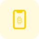 Bitcoin application for smartphone for viewing statics and mining icon