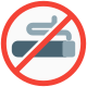 No smoking zone for laundry service layout icon