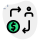 Send money to users online with arrow and dollar sign icon