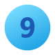 Circled 9 icon