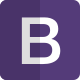 Bootstrap a free and open-source CSS framework icon