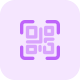 QR code or Quick Response Code a type of matrix barcode icon