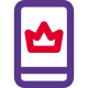 Membership crown badge for mobile online member icon