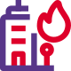 Building fire protection covered under insurance program icon