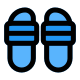 Bathroom slippers for the hotel room service icon