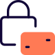 Credit card security with bit authentication layout icon