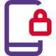 Mobile security lock to secure the data icon