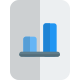 Bar chart file isolated on a white background icon