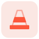 Traffic cone for road maintenance and other services for traffic department icon