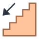 Treppe runter icon