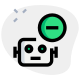 Remove functions from a robot isolated on a white background icon