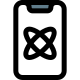 Smartphone access with atomic, reaction structure layout icon