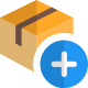 Add parcel item from logistic website portal icon