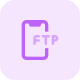 Smartphone access to a file transfer protocol application icon