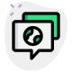 Global chat regarding financial stock discussion and expert advice icon