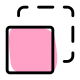 Square box shape selection application button, equal sides. icon