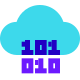 Código binario de la nube icon