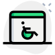 Disability wheelchair logotype website for physical disable icon