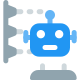 Robotic design 3D printing process horizontally layout icon