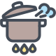 Boiling pot icon