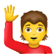 pessoa levantando a mão icon