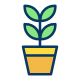 Planta sob sol icon