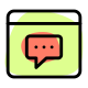 Messenger for chatting application for internet browser template icon