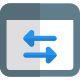 Incoming and outgoing data transfer from web browser icon