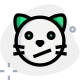Confused cat facial expression emoji for instant messenger icon
