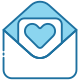 외부-편지-발렌타인-사랑-곰 아이콘-파란-곰 아이콘 icon