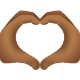 сердце-руки-средний-темный-тон-кожи-emoji icon