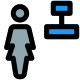 Center alignment of a word document for an businesswoman to adjust icon