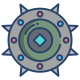 Spiked Round Shield icon