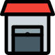 Small storage with facility for equipment layout icon