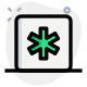 Asterisk button for computer keyboard layout function icon