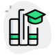 Book on graduation of particular field isolated on a white background icon