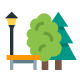 가로등이 있는 공원 icon