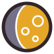 Lune gibbeuse croissante icon