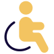 Disability section for the physically challenged tourist icon