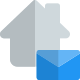 House mailbox parcel service isolated on a white background icon